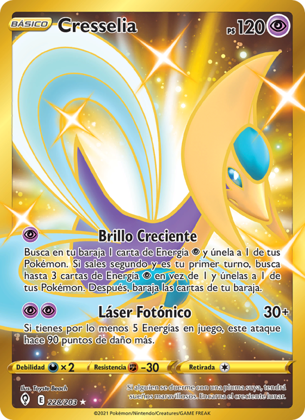 Cresselia 228 — Evolving Skies (Spanish Pokémon TCG card)
