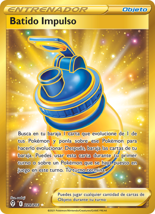 Batido Impulso 229 — Evolving Skies (Spanish Pokémon TCG card)