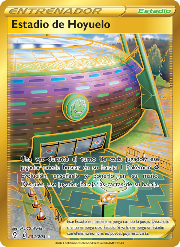 Estadio de Hoyuelo 234 — Evolving Skies (Spanish Pokémon TCG card)