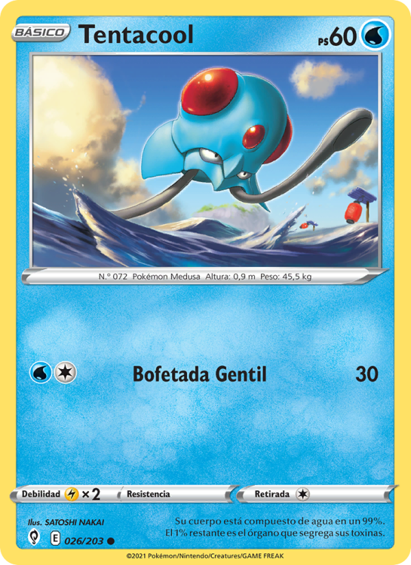 Tentacool 26 — Evolving Skies (Spanish Pokémon TCG card)