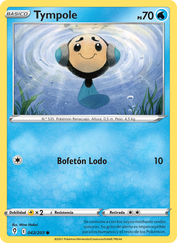 Tympole 42 — Evolving Skies (Spanish Pokémon TCG card)