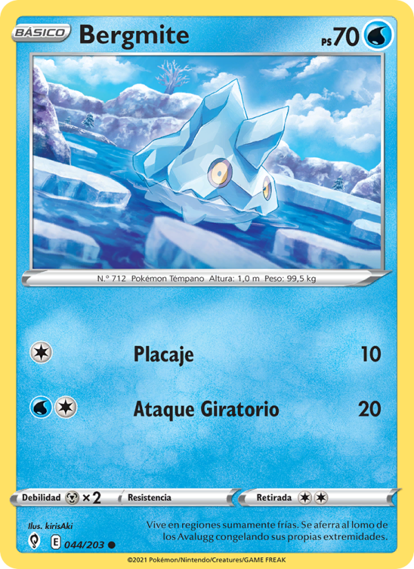 Bergmite 44 — Evolving Skies (Spanish Pokémon TCG card)