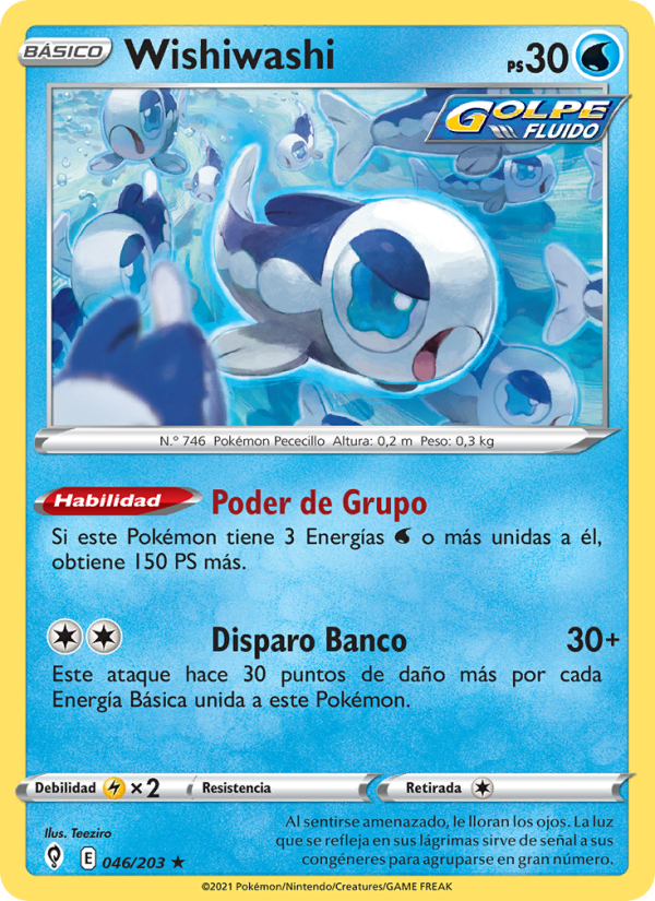 Wishiwashi 46 — Evolving Skies (Spanish Pokémon TCG card)