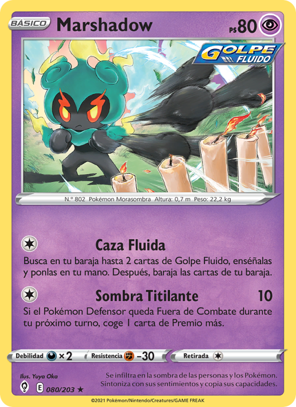 Marshadow 80 — Evolving Skies (Spanish Pokémon TCG card)