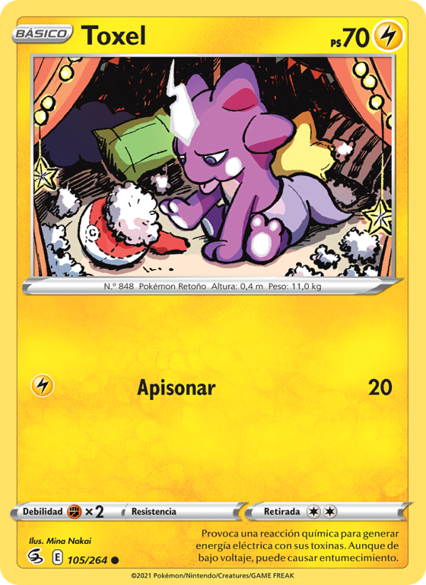 Toxel 105 — Fusion Strike (Spanish Pokémon TCG card)