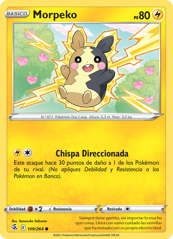 Morpeko 109 — Fusion Strike (Spanish Pokémon TCG card)