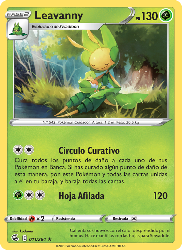 Leavanny 11 — Fusion Strike (Spanish Pokémon TCG card)