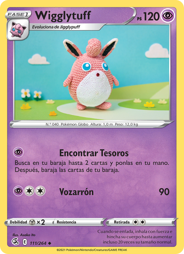 Wigglytuff 111 — Fusion Strike (Spanish Pokémon TCG card)