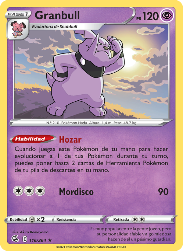 Granbull 116 — Fusion Strike (Spanish Pokémon TCG card)