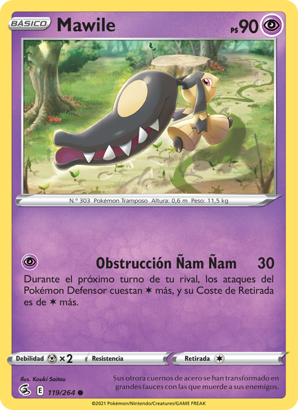 Mawile 119 — Fusion Strike (Spanish Pokémon TCG card)