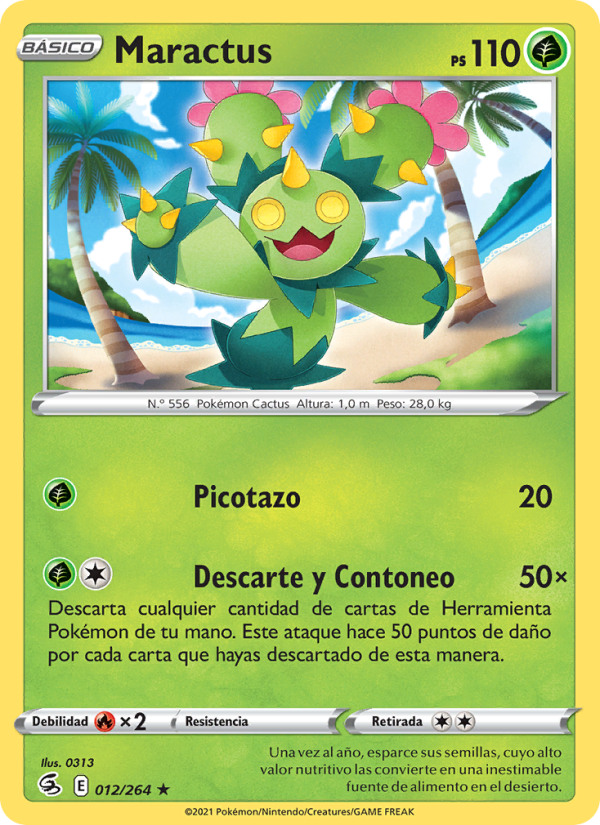 Maractus 12 — Fusion Strike (Spanish Pokémon TCG card)