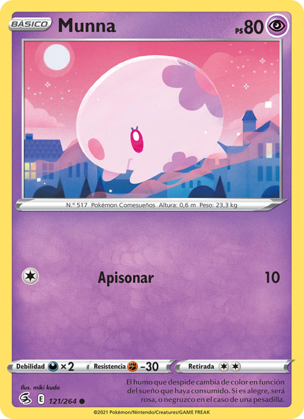 Munna 121 — Fusion Strike (Spanish Pokémon TCG card)