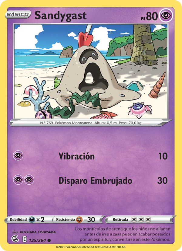 Sandygast 125 — Fusion Strike (Spanish Pokémon TCG card)