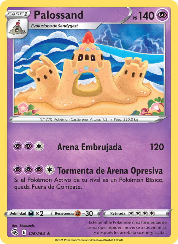 Palossand 126 — Fusion Strike (Spanish Pokémon TCG card)
