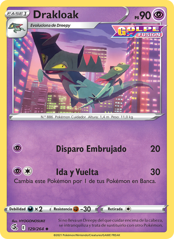 Drakloak 129 — Fusion Strike (Spanish Pokémon TCG card)