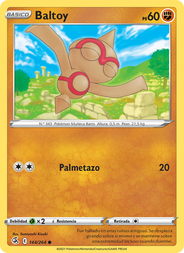 Baltoy 144 — Fusion Strike (Spanish Pokémon TCG card)