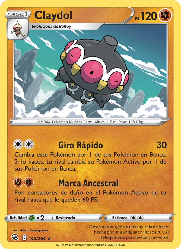 Claydol 145 — Fusion Strike (Spanish Pokémon TCG card)