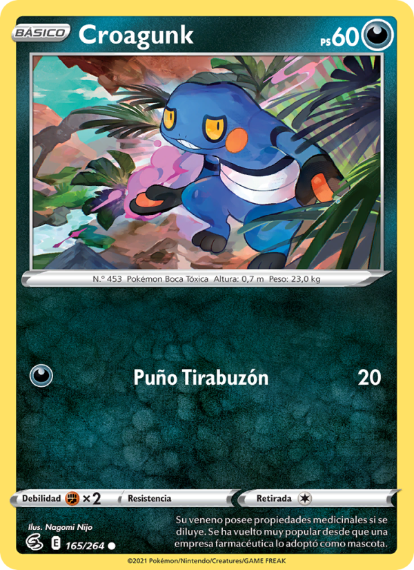 Croagunk 165 — Fusion Strike (Spanish Pokémon TCG card)