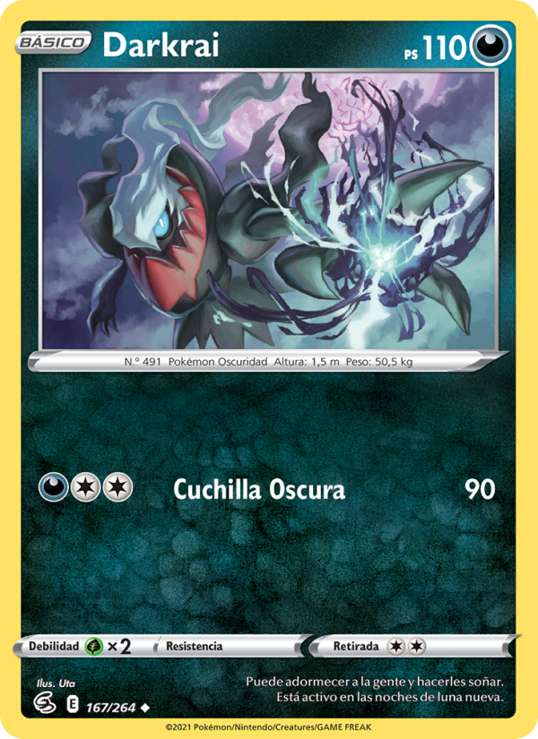 Darkrai 167 — Fusion Strike (Spanish Pokémon TCG card)