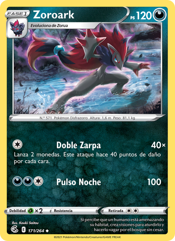 Zoroark 171 — Fusion Strike (Spanish Pokémon TCG card)