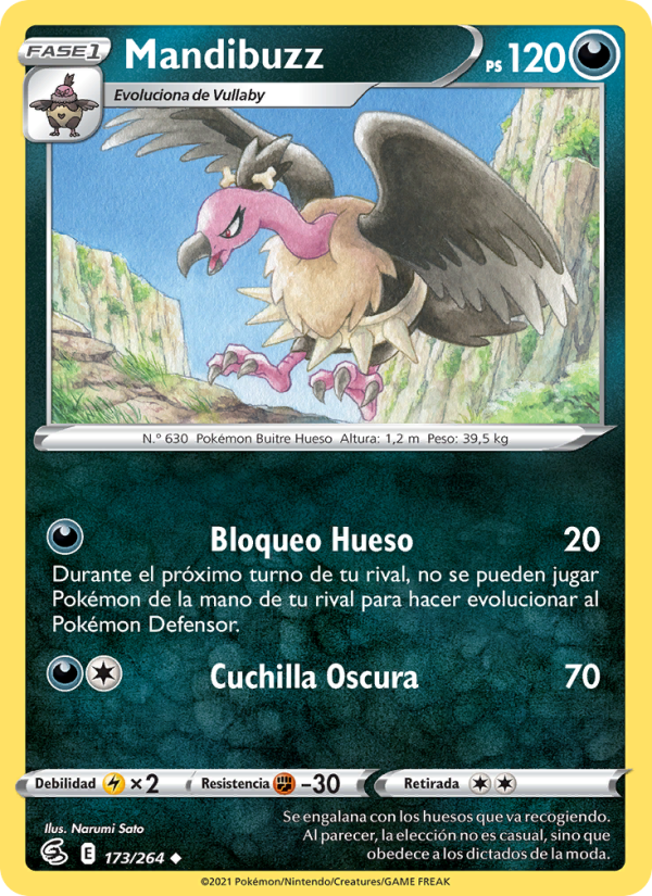 Mandibuzz 173 — Fusion Strike (Spanish Pokémon TCG card)