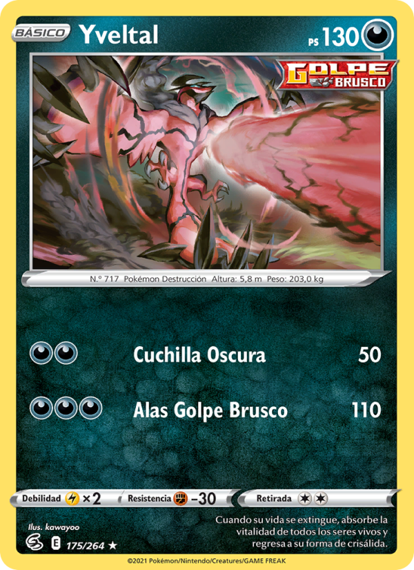 Yveltal 175 — Fusion Strike (Spanish Pokémon TCG card)