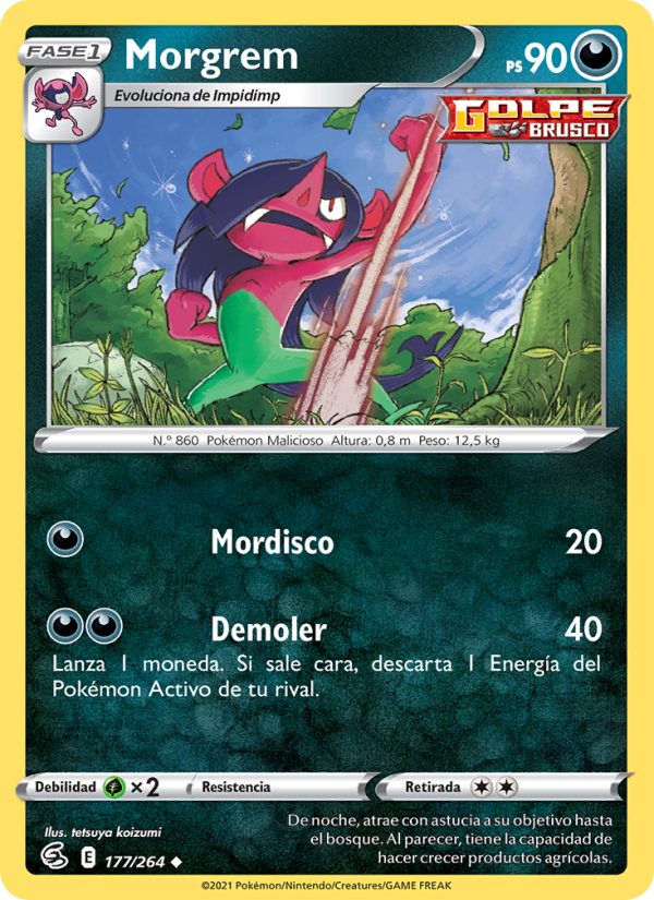 Morgrem 177 — Fusion Strike (Spanish Pokémon TCG card)
