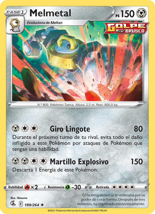 Melmetal 189 — Fusion Strike (Spanish Pokémon TCG card)