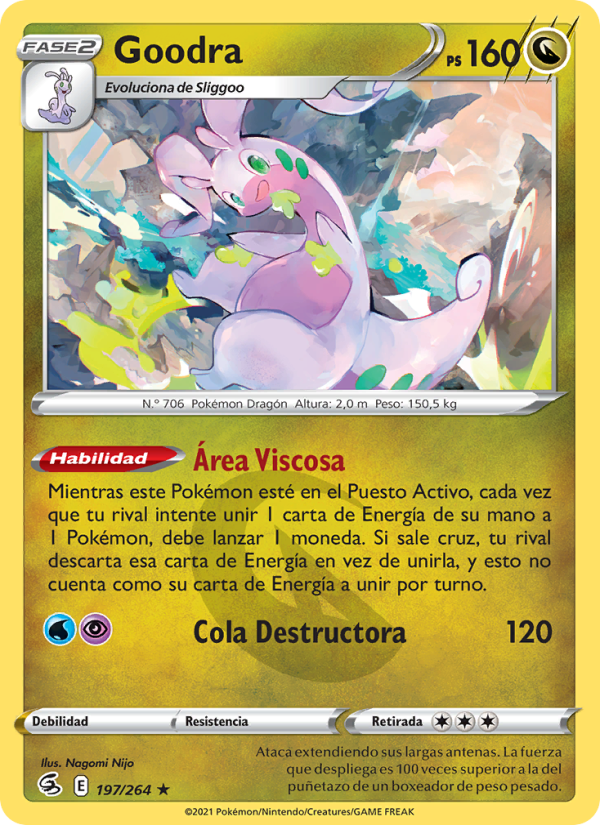 Goodra 197 — Fusion Strike (Spanish Pokémon TCG card)