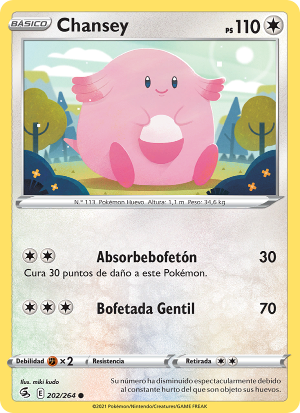 Chansey 202 — Fusion Strike (Spanish Pokémon TCG card)