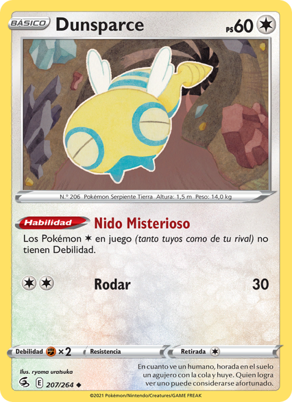 Dunsparce 207 — Fusion Strike (Spanish Pokémon TCG card)