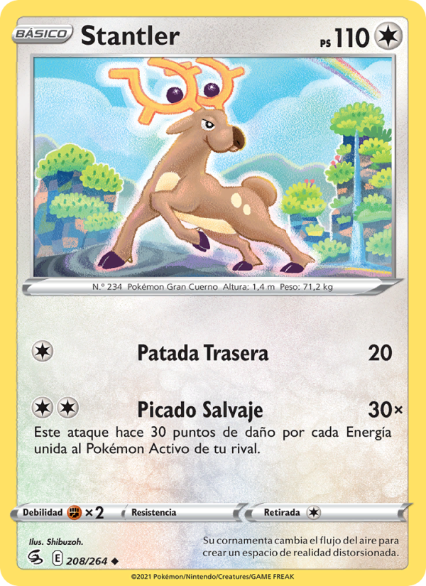 Stantler 208 — Fusion Strike (Spanish Pokémon TCG card)