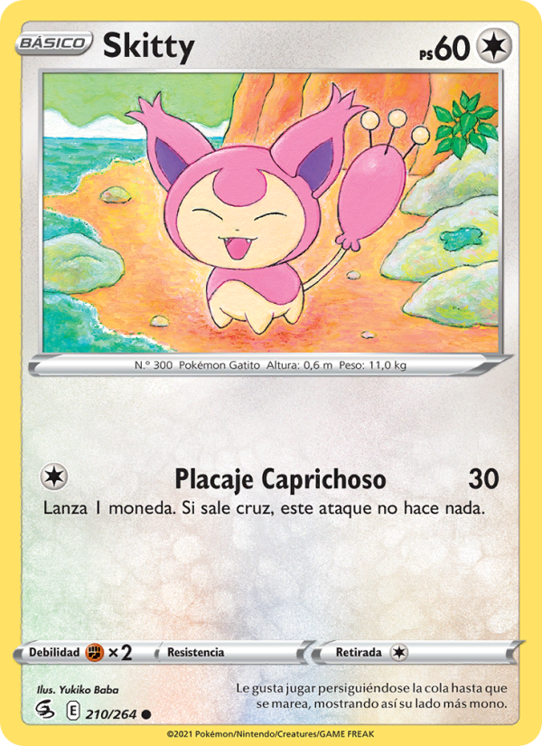 Skitty 210 — Fusion Strike (Spanish Pokémon TCG card)