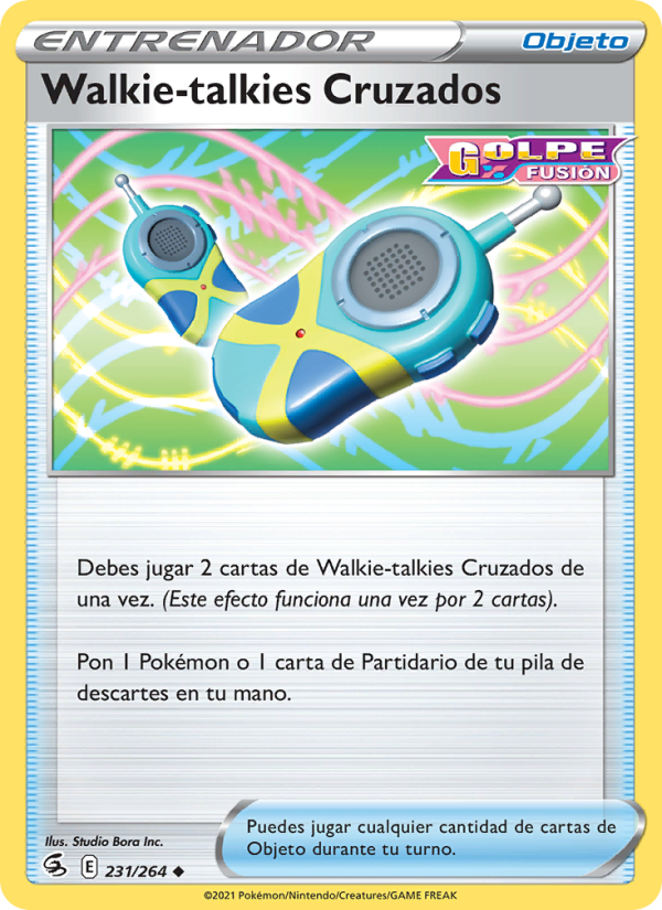 Walkie-talkies Cruzados 231 — Fusion Strike (Spanish Pokémon TCG card)