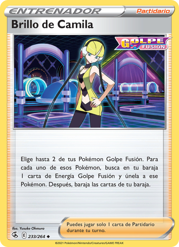 Brillo de Camila 233 — Fusion Strike (Spanish Pokémon TCG card)