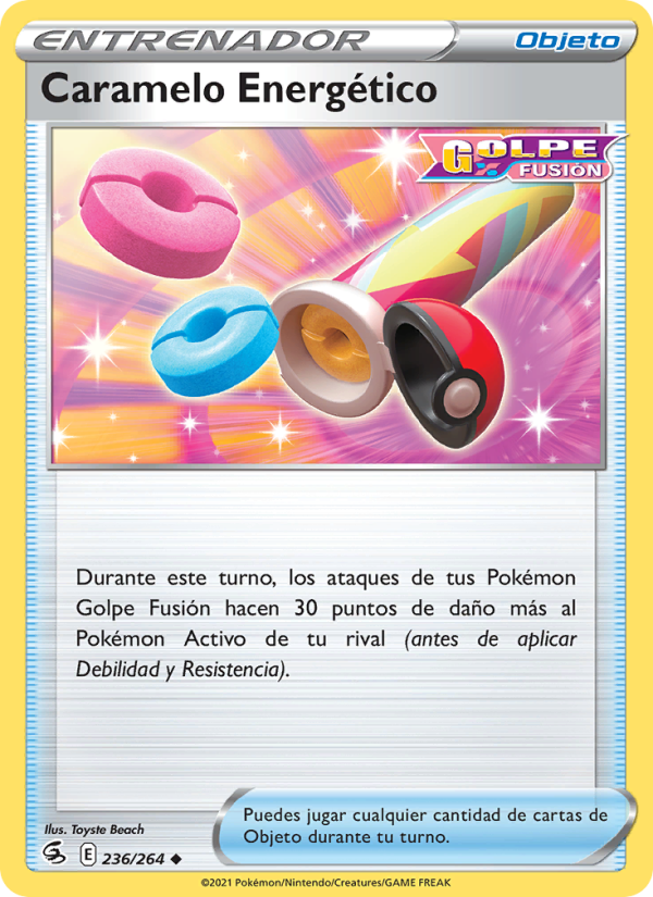 Caramelo Energético 236 — Fusion Strike (Spanish Pokémon TCG card)