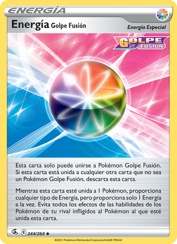 Energía Golpe Fusión 244 — Fusion Strike (Spanish Pokémon TCG card)