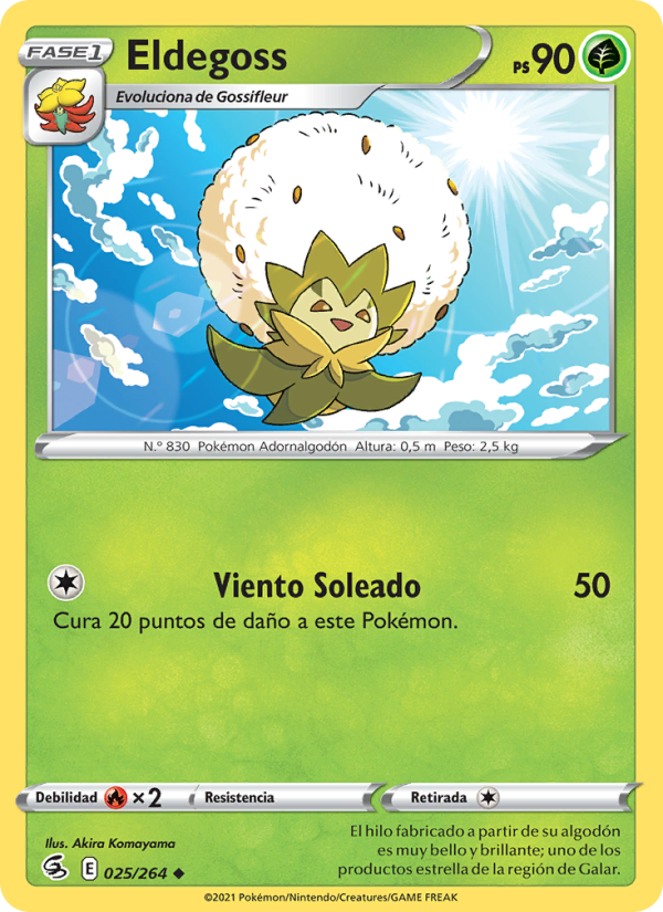 Eldegoss 25 — Fusion Strike (Spanish Pokémon TCG card)