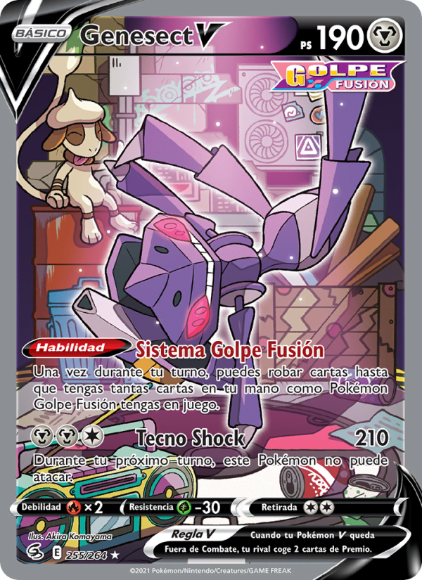Genesect V 255 — Fusion Strike (Spanish Pokémon TCG card)