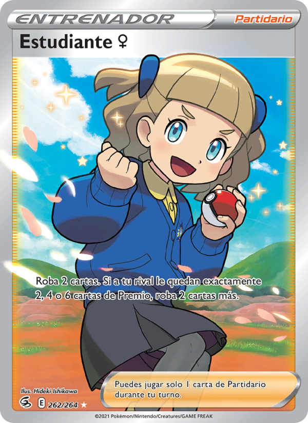 Estudiante ♀ 262 — Fusion Strike (Spanish Pokémon TCG card)