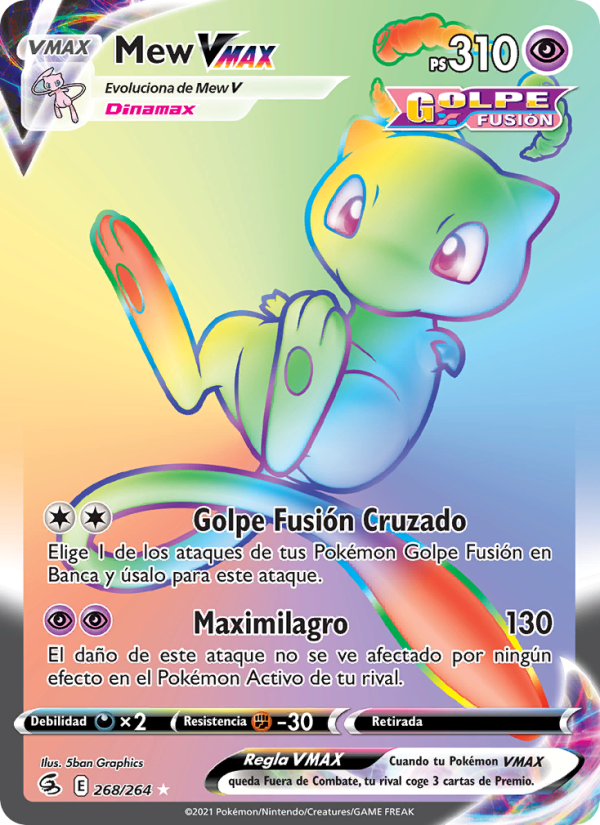 Mew VMAX 268 — Fusion Strike (Spanish Pokémon TCG card)