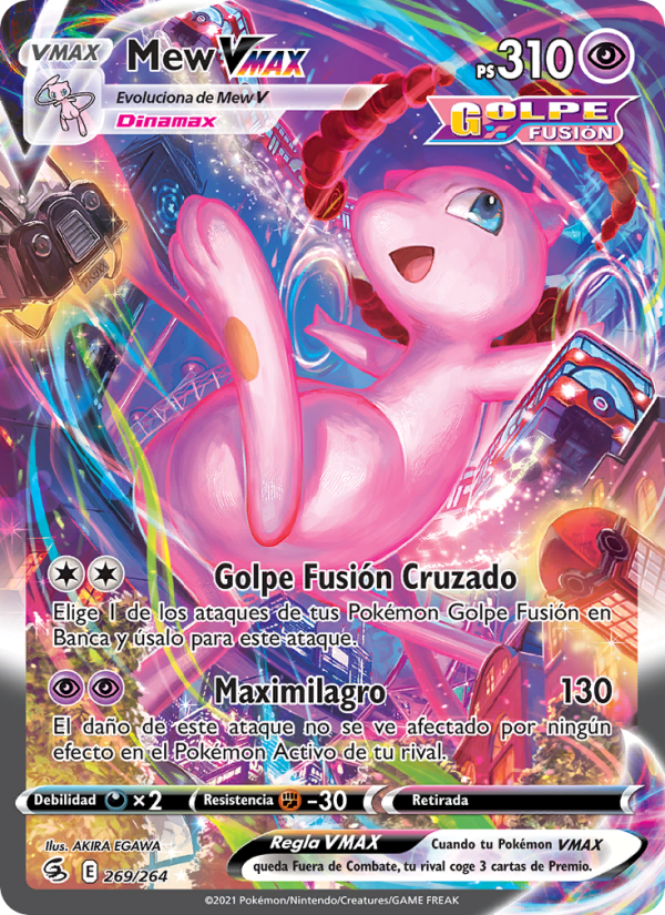 Mew VMAX 269 — Fusion Strike (Spanish Pokémon TCG card)