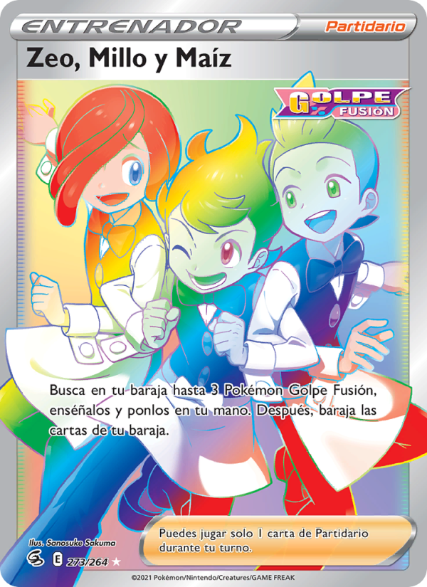 Zeo, Millo y Maíz 273 — Fusion Strike (Spanish Pokémon TCG card)
