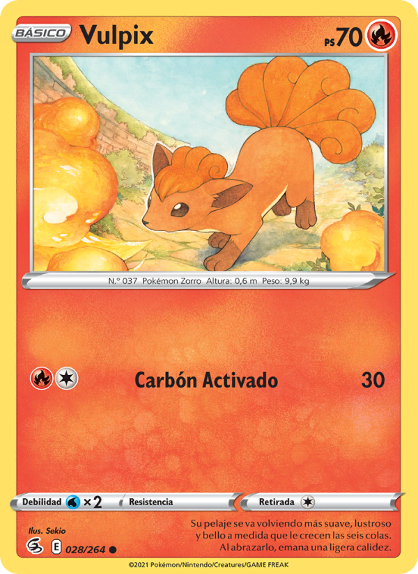 Vulpix 28 — Fusion Strike (Spanish Pokémon TCG card)
