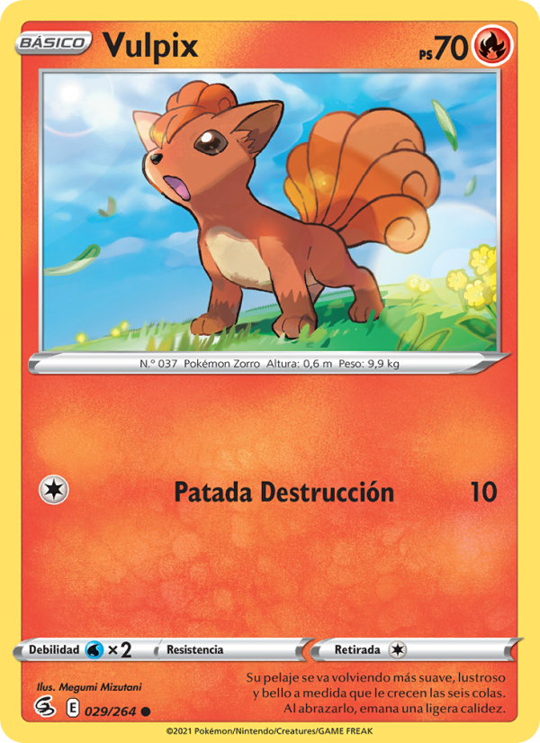Vulpix 29 — Fusion Strike (Spanish Pokémon TCG card)