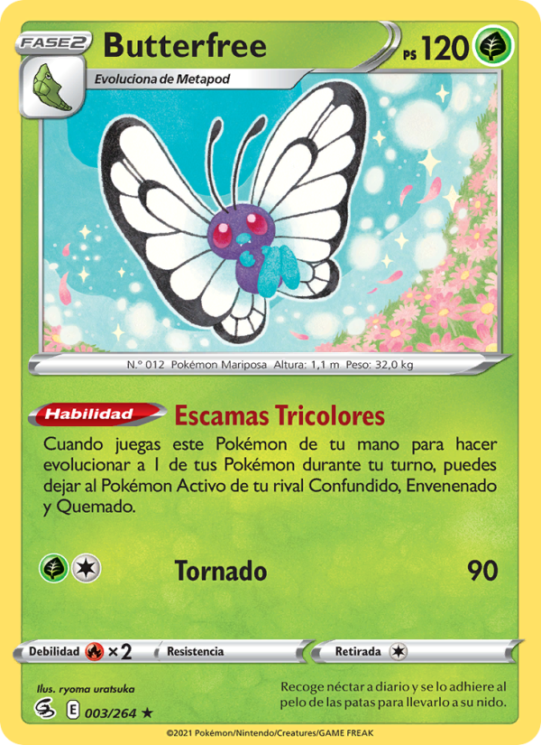 Butterfree 3 — Fusion Strike (Spanish Pokémon TCG card)