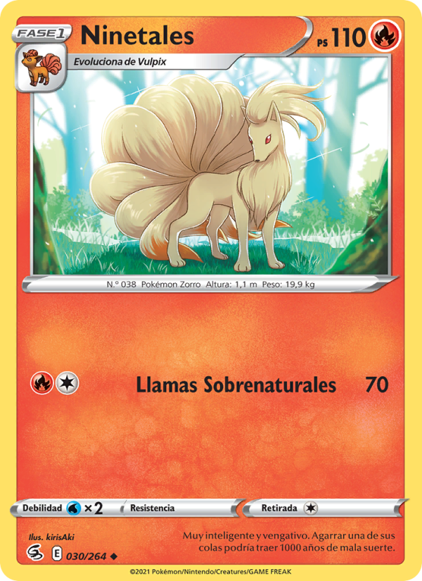 Ninetales 30 — Fusion Strike (Spanish Pokémon TCG card)