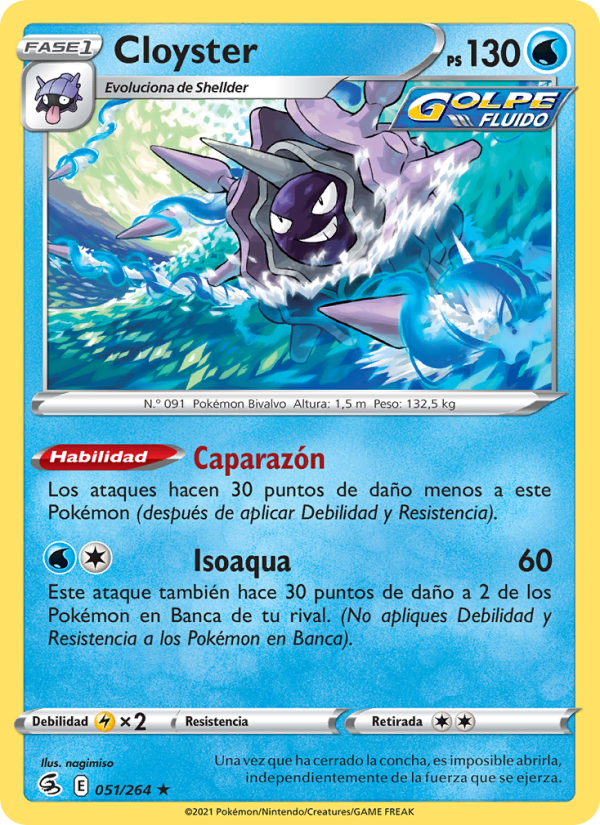 Cloyster 51 — Fusion Strike (Spanish Pokémon TCG card)