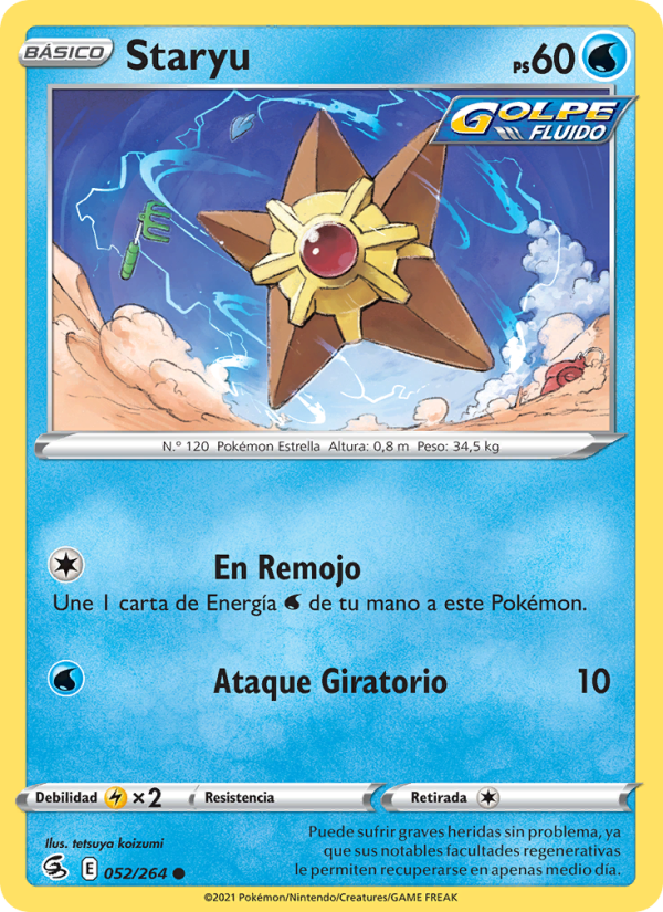 Staryu 52 — Fusion Strike (Spanish Pokémon TCG card)