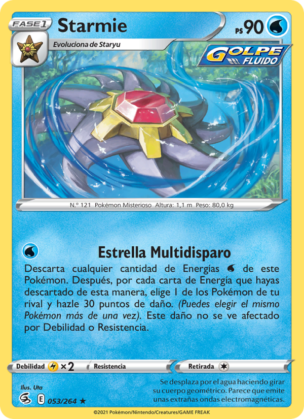 Starmie 53 — Fusion Strike (Spanish Pokémon TCG card)